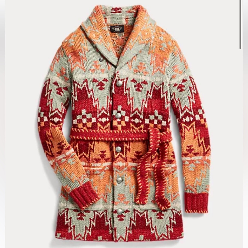 Ralph Lauren RRL Hand-Knit Ranch Cardigan Sweater